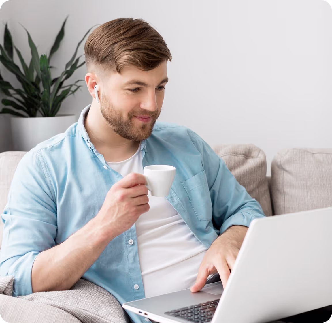 man with laptop